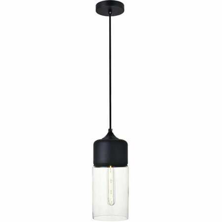 CLING Ashwell 1 Light Pendant Ceiling Light with Clear Glass Black CL2957913